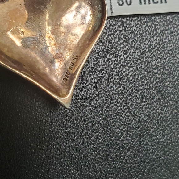 Rose gold over SS heart pendant necklace - Picture 5 of 11